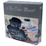 3 Pack Shaped Cake Pans Baking Set