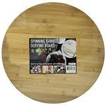 19.5" Bamboo Wood Rotating Serving Board