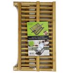 Bamboo Collapsible Folding Dish Rack Strainer