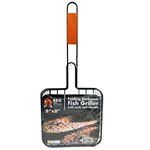 Folding Barbecue Fish Griller with Lock and Handle