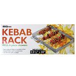 Kebab Rack Set with 6 Piece Skewers