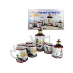 9 Piece Light House Ceramic Coffee Set