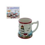 4 Piece Light House Ceramic Mug Set