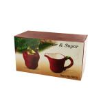 Red Apple Creamer and Sugar Set