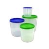 4 Pack round storage container set with lids