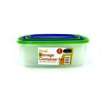 4 Pack oval storage containers with lids