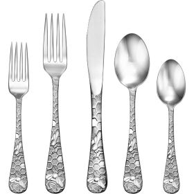 45pc Flatware Set Service For 8 Serving Set Included Silverware MADE IN USA 18/10,Stainless Steel Cutlery ,Dinnerware Sets