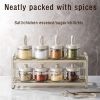 1pc Seasoning Jar With Retractable Spoon; Glass Spice Jar Seasoning Box; Seasoning Container With Lid And Spoon For Salt; Sugar And Spices; Kitchen Su