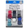 6 Pack Magnetic Bag Clips with Soft Grip