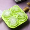 1pc Rose Shaped Ice Cube Tray; Silicone Ice Cube Mold; Kitchen Gadget