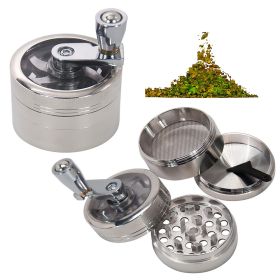 1pc Hand Crank Spice Grinder; Nut And Hard Spice Grinder For Nutmeg Ginger Rock Salt And Peppercorn (Color: Silvery)