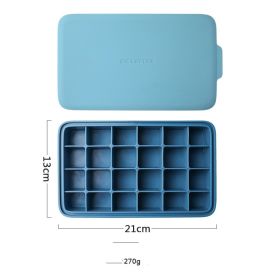 Silicone 12 Cavity Hexagon 3D Ice Mold DIY Popsicle Mould Ice Cream Makers Storage Box (Color: Bule2)