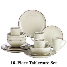 Vancasso Navia-MS 16/32/48-Piece Stoneware Ceramic Dinnerware Set with Dinner Plate,Dessert Plate,800ml Bowl, Mug Tableware Set (Color: 16-Piece)